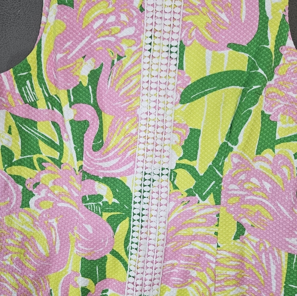 Lilly Pulitzer Target Pinnapple Floral Print Sleeveles Shift Dress Neon Mini 16 - Picture 2 of 9